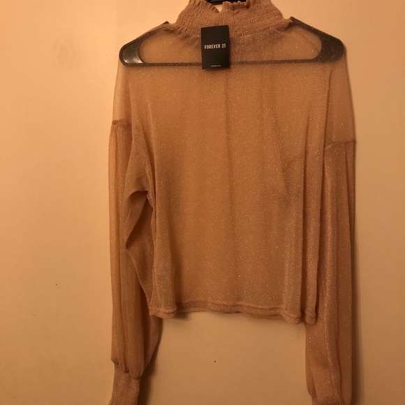 Brand New Forever21 sheer glitter top - Picture 3 of 5
